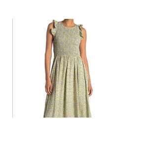 Melloday smocked floral maxi dress XL